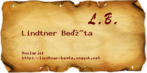 Lindtner Beáta névjegykártya
