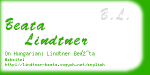 beata lindtner business card